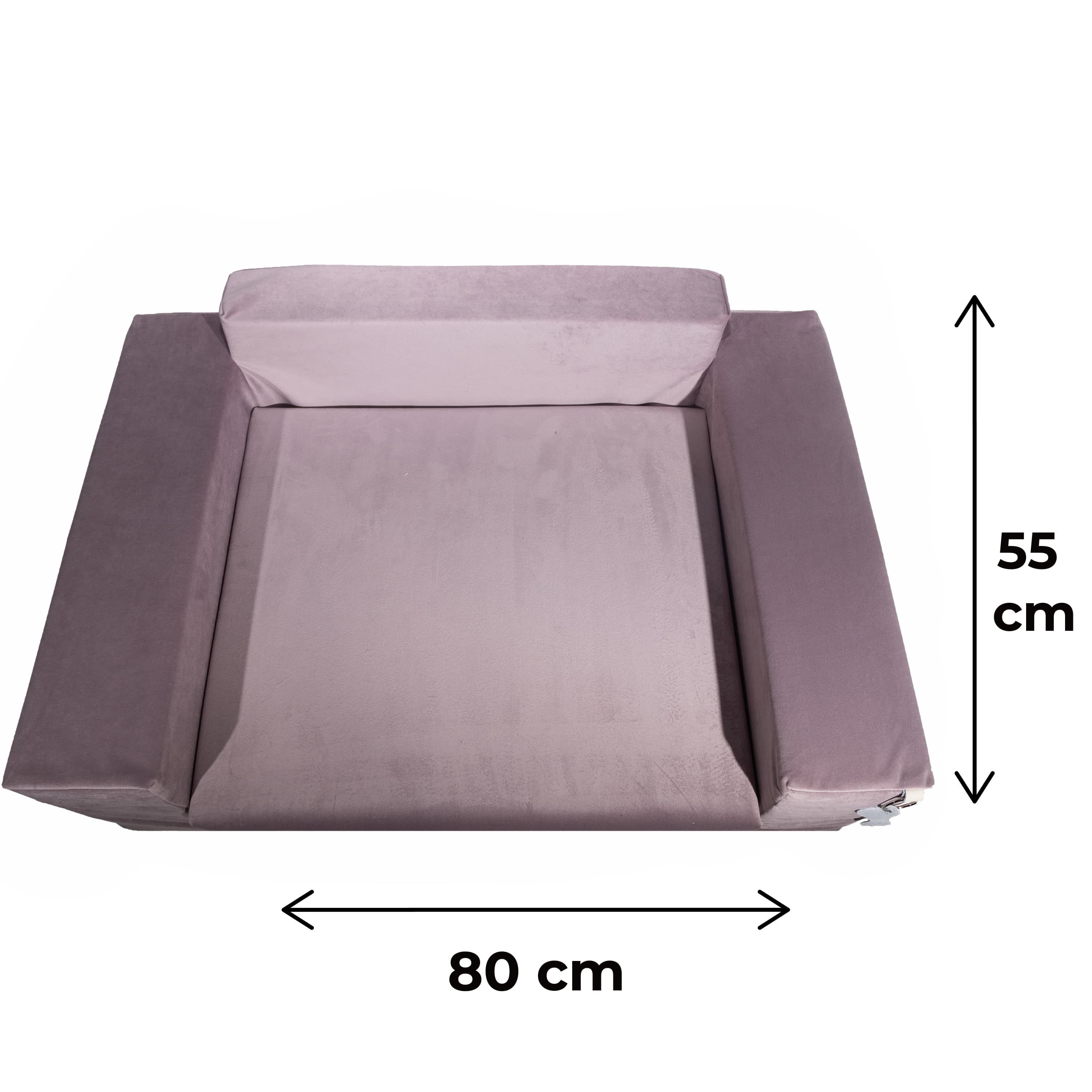 Legowisko SOFA S/M 80x55 cm, kolor różowy